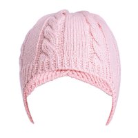 H706-P: Pink Cable Knit Hat (0-12 Months)